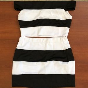 Two Piece Crop Top Set